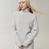 100% cachemira, nueva colección otoño/invierno 2026, suéter de cuello redondo para mujer, simple y versátil, tejido liso, capa base suave y cómoda
