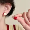 Pendientes de Fuegos Artificiales de Circonita Roja de Año Nuevo para Mujer 2026 Nuevo Estilo Popular Pendientes Únicos y Hermosos
