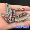 Plata Pura S999 Azul Quemado Pegamento Seguro y Propicio Fénix Codo Pulsera Media Cuerda de Mano Trenzada de Cristal Collar Accesorios DIY