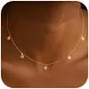 Colar Colar Feminino Popular da Amazon, Novo Pingente Duplo Oval Empilhado, Moderno e Versátil para o Dia a Dia