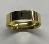 Joias de moda transfronteiriças Amazon Europa e Estados Unidos anel criativo ins cruz religiosa aço titânio atacado em estoque