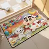 Alfombra de Piso de Cachemira Sintética de Dibujos Animados Shin-Chan para Baño, Alfombrilla Absorbente de Agua y Antideslizante para Baño del Hogar, Resistente a Manchas, Resistente al Desgaste, Fácil de Cuidar