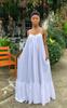 Punto 8078 Vestido de Playa para Mujeres Embarazadas Amazon Europeo y Americano Sexy de Tirantes sin Mangas Color Largo Gran Vestido de Baile para Mujer