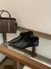 Primer Encuentro Ji Botines Peludos de Punta Aguda Estilo Retro para Mujer Otoño Invierno Tacón Bajo Cálidos Zapatos de Piel de Conejo Elegantes Zapatos de Estilo Europeo