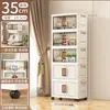 Armário organizador de lanches doméstico móvel multi-camadas armário de armazenamento sala de estar prateleira de armazenamento de brinquedos armário de armazenamento de chão dobrável