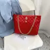 Bolsa Tote Nova Moda 2025 Bordada com Diamantes Bolsa de Ombro Decorada com Ferragens de Coroa Grande Capacidade
