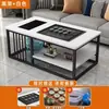 Mesa de Té Kung Fu Simple Mesa de Té China para Oficina Mesa de Té para Apartamento Pequeño Sala de Estar Hogar Mesa Integrada para Preparación Automática de Té