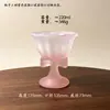 Taza de Helado con Lazo, Taza de Vidrio de Jugo Batido de Leche con Mariposa 3D de Nicho Ins, Elegante y Exquisita Copa de Licor