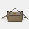 Bolso de Mujer de Cuero Genuino Gama Alta 2024 Nuevo Bolso Kelly Versátil Textura de Bolso Dumpling Bolso de Mano Hombro Cruzado