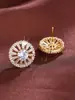 Pendientes de circonita populares de estilo coreano, a la moda, de lujo ligero, con diseño personalizado de girasol, simples para el uso diario, combinan con todo