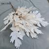 Simulação de galhos de folhas de carvalho 4 garfos de folhas de carvalho arranjo floral para casamento decoração fundo guia de caminho flor falsa arranjo floral para hotel comércio exterior