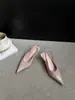 Zapatos de Tacón Alto Cerrados de Punta Aguda con Retazos Versátiles Estilo Europeo y Americano en Negro, Rosa y Albaricoque para Uso Casual Diario