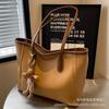 Estudante universitário classe viajante grande bolsa feminina 2023 nova moda simples grande capacidade bolsa de ombro estilo ocidental bolsa tote