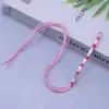 Sino de Vento de Casca de Fruta Gradiente Cordão de Chaveiro Semi-Acabado Tecido à Mão Acessórios de Joia DIY Corda de Sino de Mão de Casca de Fruta