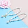 Exquisita Cadena para Colgar Teléfono Móvil de Perlas Artificiales Colgante de Pinza de Langosta DIY Más Anillo de Diamante de 12mm Llavero Muñeca Colgante de Perlas