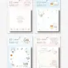 Caderno com Notas Adesivas Miffy Rabbit N-time da Mipin Stationery para Alunos do Ensino Fundamental, Páginas Coloridas, Rilakkuma, Hello Kitty, Notas Adesivas de Alto Valor