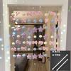 Cortina de puerta para dormitorio en casa, cortina colgante popular con corazón de niña para puerta de habitación infantil, decoración de pared de aspecto elegante, sin perforaciones