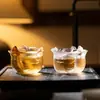 Taza de Té Kung Fu de Vidrio Transparente Lisa Hecha en Fábrica para Uso Doméstico, Taza Maestra de Vidrio Tradicional, Taza de Degustación Hecha a Mano, Taza de Té Individual