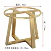 Nuevo Modelo Mesa de Cristal con Patas Redondas, Estructura de Hierro Mármol, Patas Elevadas, Mesa de Centro Redonda Pequeña, Mesa de Comedor