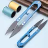 Atacado do Fabricante Tesouras em U Daji para Uso Doméstico, Corte de Linha para Ponto Cruz, Tesouras Pequenas, Tesouras de Fio de Aço Carbono Antiderrapantes
