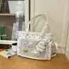 Bolsa de Lona para Mujer Bolso de Hombro 2025 Versátil Lindo Bolso para Libros Bolso Tote de Gran Capacidad Bolso para Tutoría Bolso Cruzado para Estudiante
