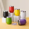 Taza de Huevo de Cáscara de Huevo Swig de Amazon Transfronteriza, Soporte para Huevo en Forma de U, Acero Inoxidable 304, Doble Capa, 12 oz, En Stock, Vaso de Vino con Asa