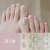 Adesivos para Unha do Pé Padrão Estéreo Zf Diamante de Imitação 3D Manicure Patch Impermeável Longa Duração Clareador Patch Completo para Unha do Pé Produto Acabado