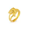 Novos Acessórios: Anel de Raposa Banhado a Ouro em Latão, Anel Ajustável de Raposa Dourado Areia Vietnamita Vintage, Presente de Casamento para Mulheres