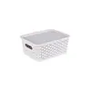 Cestas de Almacenamiento Tejidas de Plástico para el Hogar para Juguetes, Libros, Snacks y Artículos Varios en el Escritorio, Al Por Mayor