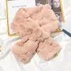 Bufanda de Felpa con Pelo para Mujer Invierno Estilo Coreano Versátil Linda Suave Estilo ins para Chicas Estilo Japonés Cubre Cuello Pequeño para Otoño e Invierno