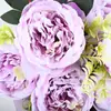 Flores Artificiales, Peonías de 7 Cabezas, Pequeño Ramo de Peonías Estilo Europeo, Ramos de Boda, Flores de Mesa para Hotel, Flores de Seda, Fabricante de Flores Artificiales