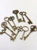 2023 novo A4840 liga antiga punk chave pingente DIY forma chave pingente 10/set