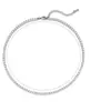 Collar de Tendencia de Moda Europeo y Americano con Cadena Completa de Circonita Diamantada, Versátil Collar de Circonita Redonda con Engaste de Cuatro Garras Chapado en Oro de 14 Quilates en Color Dorado