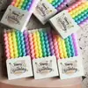 Vela de Linha Colorida Vermelha da Internet Macaron Espiral Curva Criativa Torcida Vela Plug-in para Decoração de Bolo de Aniversário