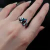 Anillo de elefante retro personalizado para hombre y mujer, artesanía Leng linlang tradicional estilo chino esmalte plata de ley s925