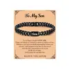 Amazon Comércio Exterior Pai e Filho Cartão Pulseira de Aço Inoxidável Moda Personalidade Estilo Hip-Hop Joia de Mão Presente Masculino
