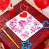 Transfronterizo Nuevo Tema de San Valentín Festivo Globo en Forma de Corazón Flecha de Cupido Recorte Pintura Plantilla Popular de Temu