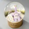 Bola de cristal personalizada decoración de artesanía de resina de escritorio creativa 100 mm regalo de marca para clientes globo de nieve