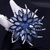Broche de aleación europeo y americano transfronterizo de girasol, flor de solapa, personalidad, diamantes brillantes incrustados, corsage, alfiler de flor, hebilla decorativa para ropa