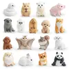 Set de 17 Piezas de Figuras Realistas de Animales PVC Perro Miniatura Panda Conejo Hámster Más Esculturas Lindas de Animales para Niños Decoración del Hogar y Educativo
