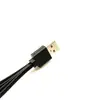 Cable de Carga USB Multifuncional Cuatro en Uno Estilo Fideo, Cable Plano Multifuncional 1 a 4, Cable de Datos Plano Tipo-C Cuatro en Uno de 15 cm