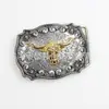 Varias Hebillas Lisas de Aleación de Zinc Hebilla de Cinturón de Cuero de Vaca Bronce Estilo Vaquero Occidental Hebilla de Placa de Aleación Accesorios para Cinturón Caballo y Vaca