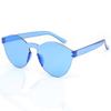 Gafas de Sol Corazón Melocotón Corazón Congelado Transparentes Gafas de Sol Color Caramelo Europeas y Americanas Gafas de Sol Oceánicas Integradas