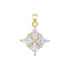 [Oro Real de Cobre] Casual Prismatic Regular Geométrico Exportación Transfronteriza DIY Joyería Hecha a Mano Cobre Circonio Colgante Microincrustado
