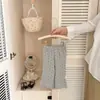 Pantalones acampanados de lunares para bebé estilo coreano, colección de otoño, leggings casuales para niñas, cintura elástica para bebés, versátiles pantalones largos de lunares pequeños