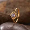 Anillo Tesoro de Plata de Ley S925 Chapado en Oro de 18K Color Natural de Alta Gama Lujo Ligero Anillo para Dedo de Comida Accesorios de Joyería de Nicho Ins para Mujeres