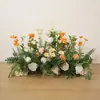 Palco de Casamento Fresco e Simples Decoração de Palco T-stage Flores Guia de Caminho Decoração de Arco de Salão de Casamento Flores Penduradas