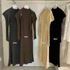 WGWE2026 Vestido de tirantes casual de estilo francés para verano, corte ajustado, cuello redondo, para mujer W9313 (con chal)