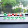 Decoración creativa para panel de instrumentos de control central de coche nuevo, decoración de Papá Noel para coche, decoración de coche con cabeza que se mueve, decoración de escritorio