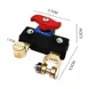 Interruptor de desconexão de bateria, dispositivo universal de desconexão de bateria e proteção contra vazamentos, interruptor de corte de bateria de latão maciço 12V/24V, interruptor de desligamento de bateria de rotação rápida para carros, caminhões, trailers, barcos, tratores (1 pedaço)
